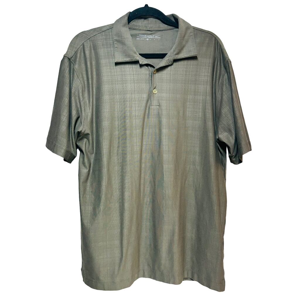 Nike Golf Dri Fit Mens Polo Gray Size Medium‎